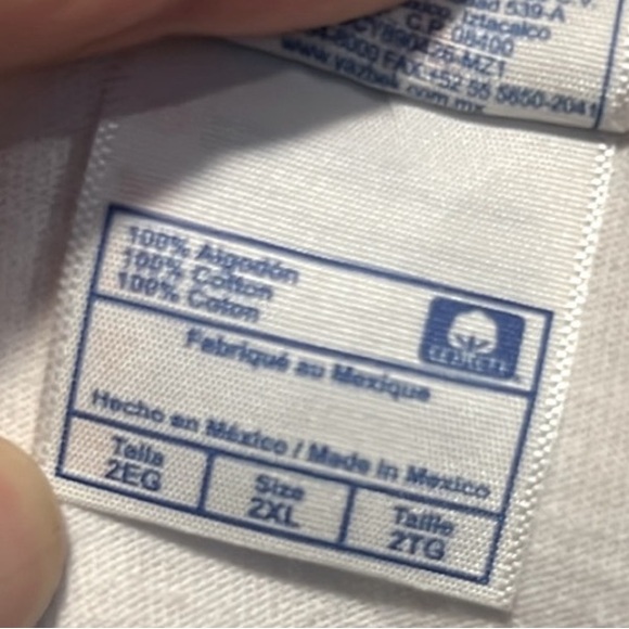 BELIZE 🏝️🦎 COTTON WHITE/BLUE LIZARD GECKO CUT-OUT FRINGED TSHIRT Sz Women’s 2X - Picture 7 of 7